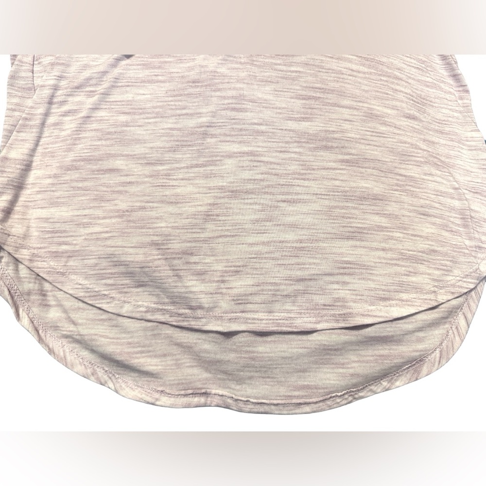 Papermoon Lavender Heather Long Sleeve Tee With Lace Cutout Sleeves - Picture 4 of 6